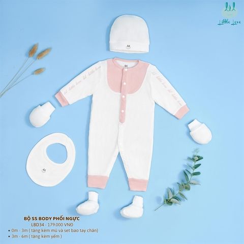  Body Sơ Sinh DTCT Little Love kèm quà 