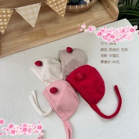  Mũ Love wave len A23135 bịt tai dâu tây be 