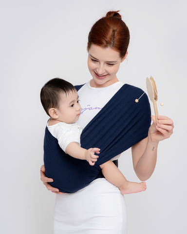  Địu vải EmBé Sling Plus Navy 