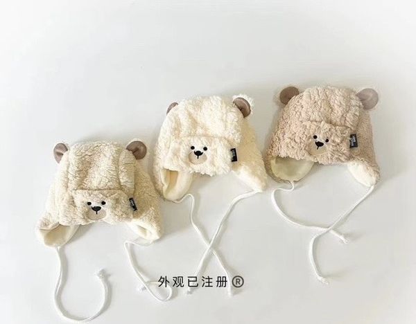  Mũ Ohaier lông cừu 139 xù gấu bé kem 
