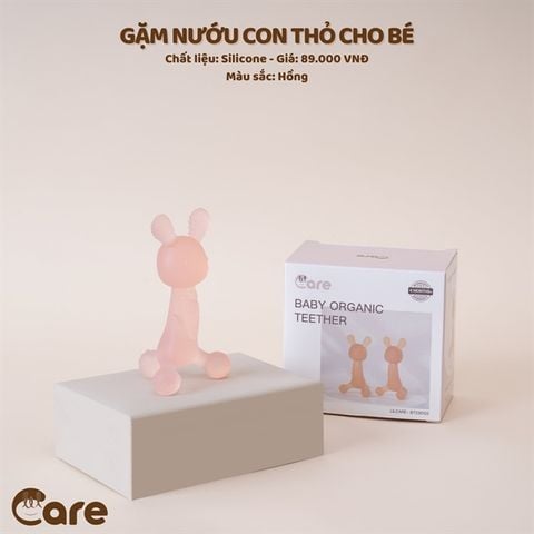  Gặm nướu thỏ Little Care silicone eco pink 