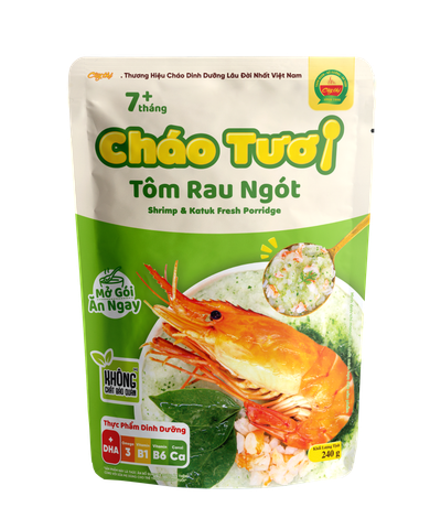 Cháo tươi Cây Thị tôm rau ngót 240g 7M+