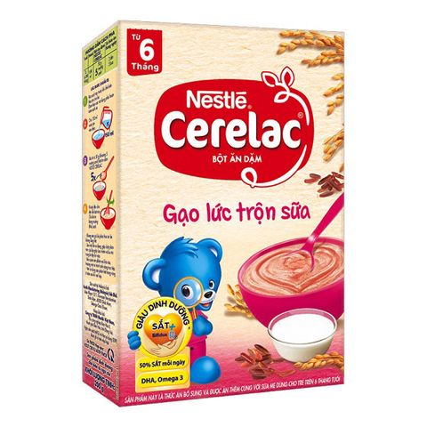  Bột ăn dặm Cerelac gạo lức trộn sữa 200g 