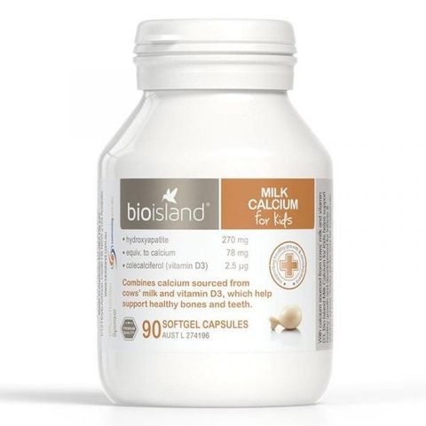  Bio Island Milk Calcium bổ sung canxi cho bé trên 7 tháng (90 viên) 