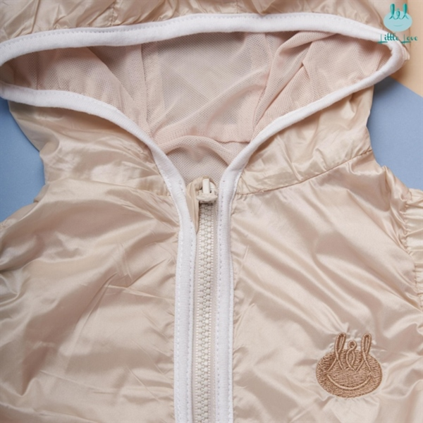  Áo gile Little Love gió 2 lớp màu be 