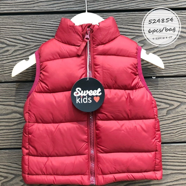  Áo gile phao Sweet trơn 4854 