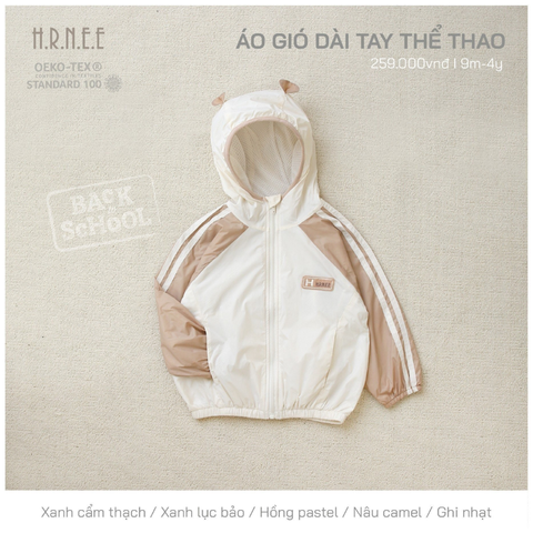  Áo khoác Hrnee gió thể thao 