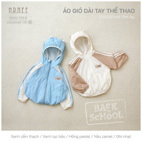  Áo khoác Hrnee gió thể thao 