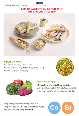  Bánh gạo lứt thanh dài BeBecook vị nho xanh (step 1) 30g 7M+ 