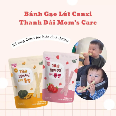  Bánh gạo lứt canxi thanh dài Mom’s Care cho bé từ 6 tháng tuổi 