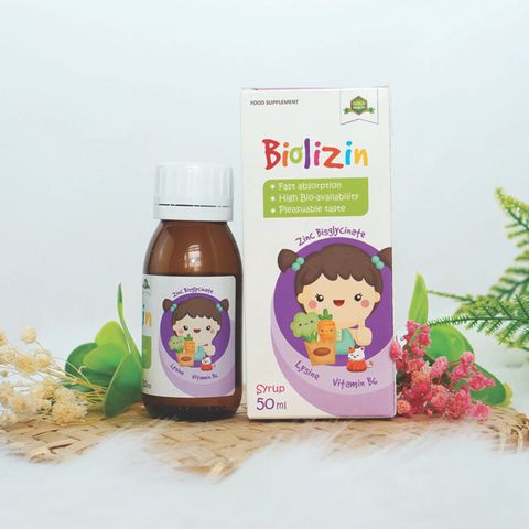  Kẽm hữu cơ Biolizin vị đào 50ml 