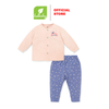 Bộ CG DT cầu vồng hồng nhạt chấm bi Lullaby size 6m NH309M