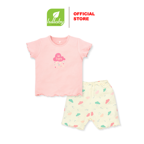  Bộ BG CT cài vai bèo hồng nhạt Lullaby size 12m NH311M 