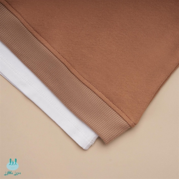  Bộ DT Little Love nỉ 3 chi tiết trắng nâu 