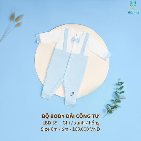  Bộ body sơ sinh dài công tử Little Love 