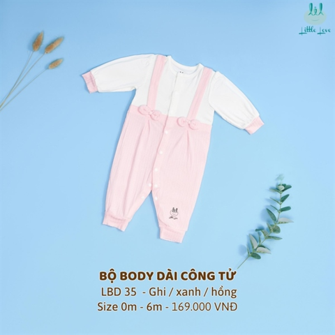  Bộ body sơ sinh dài công tử Little Love 