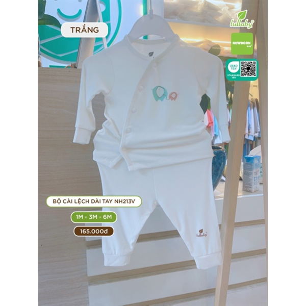 Bộ DTCL Lullaby petit NH213V voi trắng size từ 1 - 3 tháng 