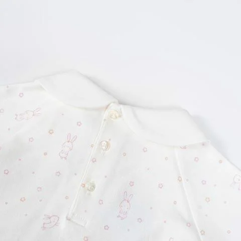  Bộ DTCS cổ sen Nous pettit họa tiết thỏ sao trắng 