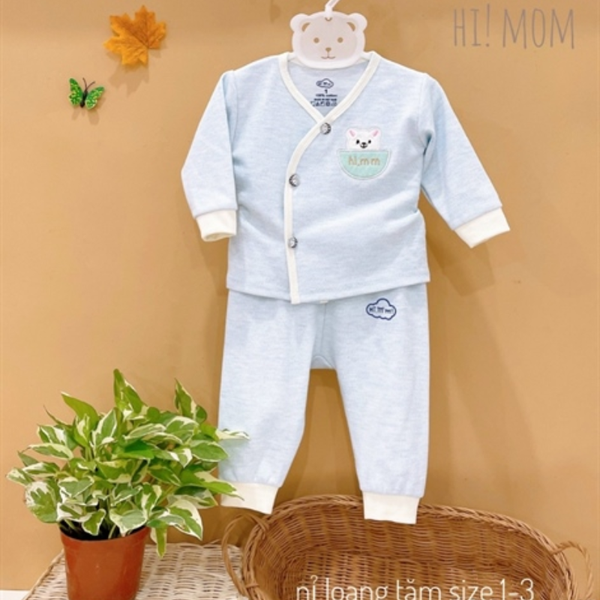  Bộ DTCL Hi Mom nỉ loang tăm thỏ nhiều màu size 1/2/3 