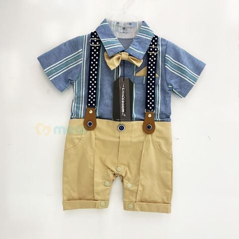 Body CTCT kẻ sọc F3131 green size 6-9m 22DK03 
