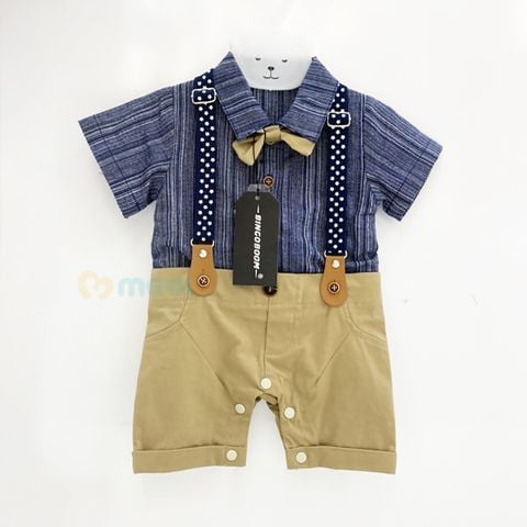  Body CTCT kẻ nơ gray F3257 size 0-3m 22DK03 