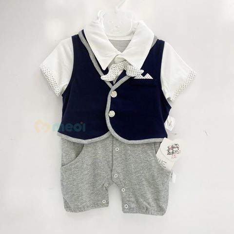  Body công tử kèm nơ màu ghi + xanh than TH18903 ( 70cm) 