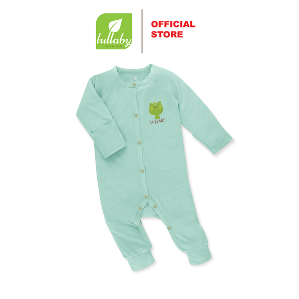  Body suit dài tay lật gấu xanh mint Lullaby size 6m NH688P 