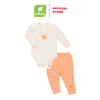 Set QA body dài tay gấu trăng be nhạt Lullaby size 6m NH687P