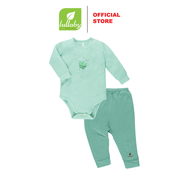  Set QA body dài tay gấu trăng xanh mint Lullaby size 6m NH687P 