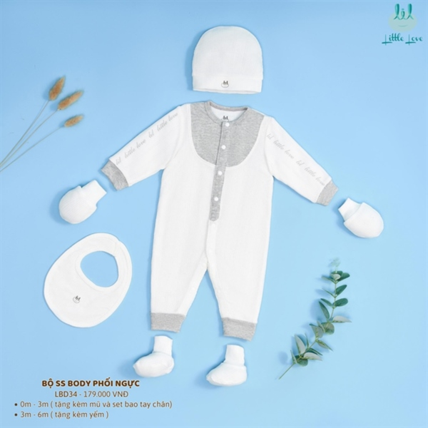  Body Sơ Sinh DTCT Little Love kèm quà 