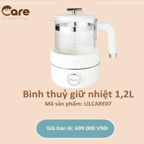 Bình đun nước giữ nhiệt Little Care 1.2L