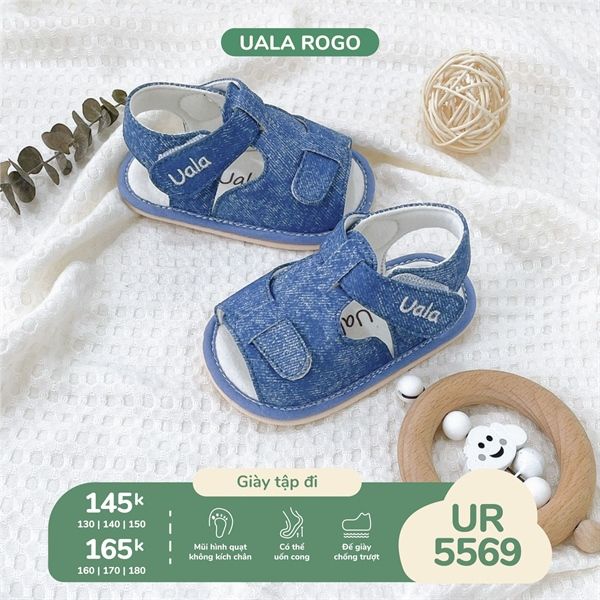  Dép tập đi Uala 5569 giả bò xanh 180 