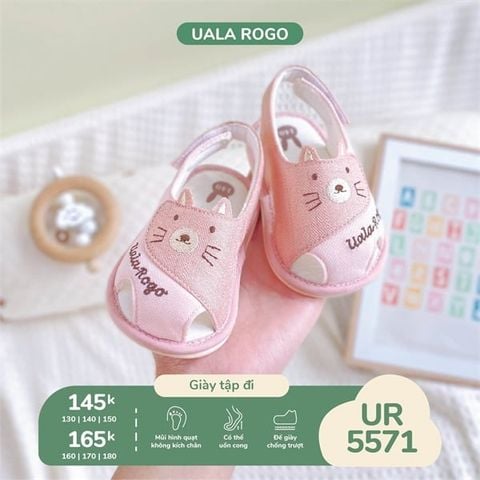  Dép tập đi Uala 5571 mèo hồng 170 