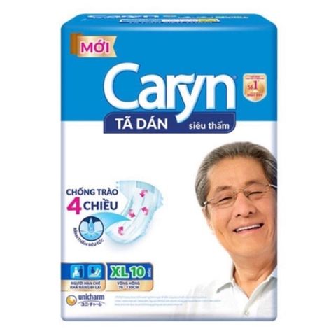  CARYN-TÃ GIẤY NGƯỜI LỚN SIZE XL10 miếng 