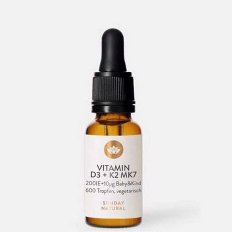  Vitamin D3K2 MK7 Sunday Natural Đức (cho bé từ 0-4 tuổi) 