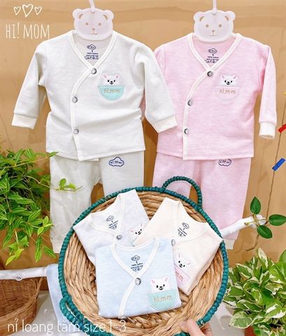  Bộ DTCL Hi Mom nỉ loang tăm thỏ nhiều màu size 1/2/3 