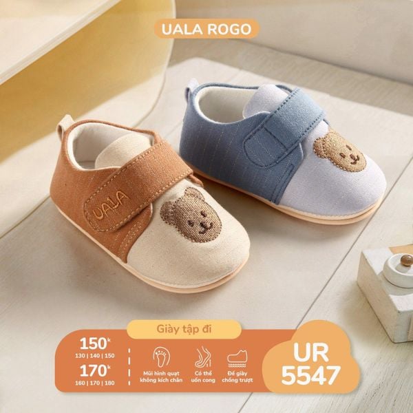  Giày tập đi Uala Rogo 5547 hình gấu 
