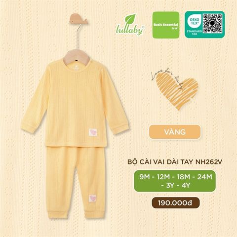  Bộ Dài Tay Cài Vai Lullaby len mongtoghi NH262V 