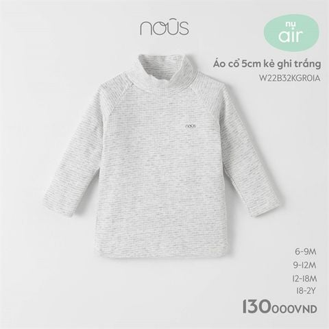  Áo DT Nous petit cổ 5cm kẻ ghi 