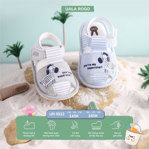 Dép tập đi Uala Rogo kẻ ngựa 5522