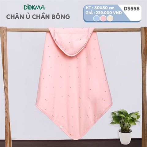  Ủ chần bông Dokma DS558 80*80cm màu hồng 