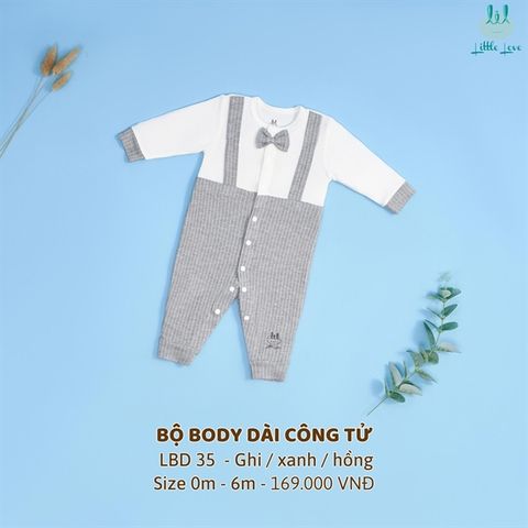  Bộ body sơ sinh dài công tử Little Love 