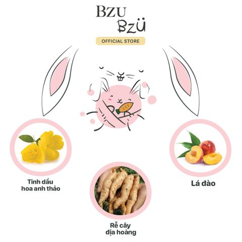  Phấn rôm dịu nhẹ cho em bé Bzu Bzu 140g 0M+ 