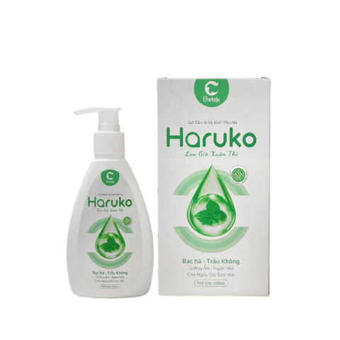  Gel tắm & Vệ sinh phụ nữ Haruko bạc hà, trầu không 