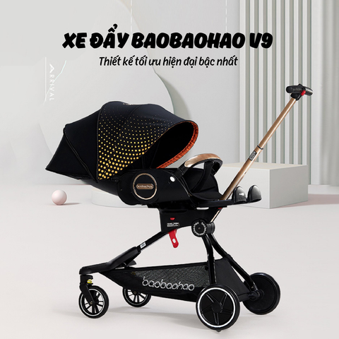  Xe đẩy Baobaohao màu cam V9 