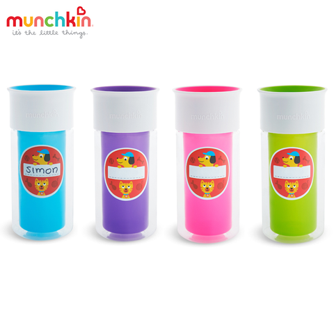  Cốc 360 độ chống đổ giữ nhiệt kèm Sticker Munchkin 