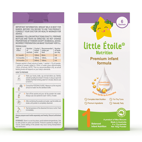  Sữa Little Étoile số 1 dạng thanh (0-6 tháng) 