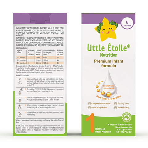 Sữa Little Étoile số 1 dạng thanh (0-6 tháng)
