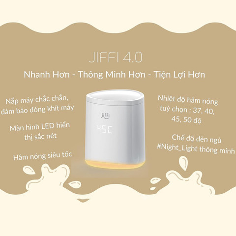 Máy hâm sữa cầm tay Jiffi version 4.0