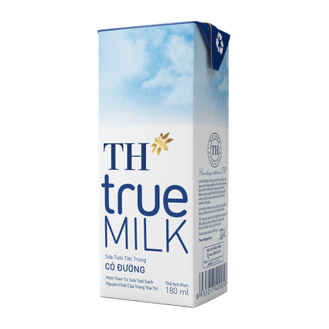 Sữa TH True milk có đường 180ml vỉ 4